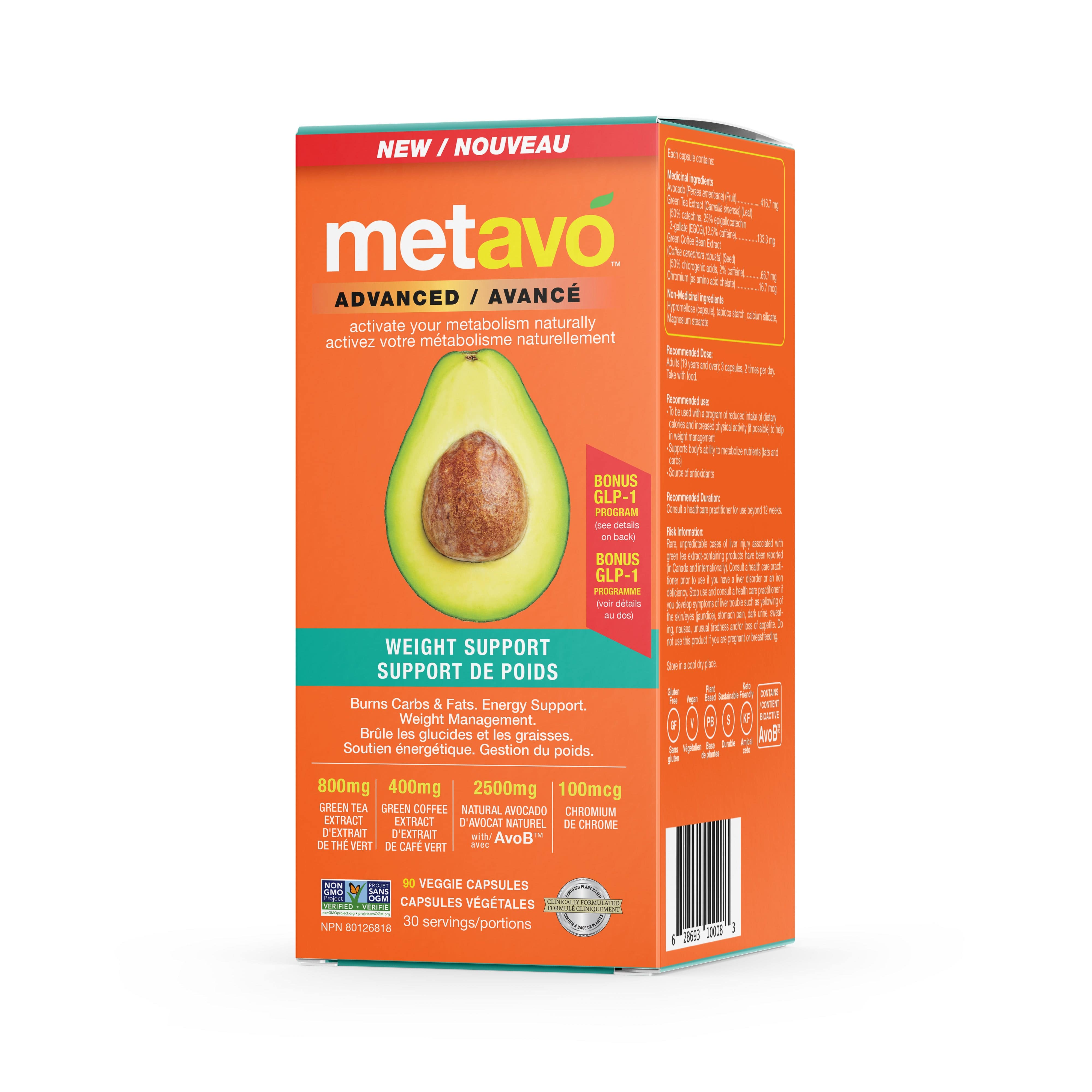 Metavo US Metavo GLP-1 Metavo Advanced GLP-1 Weight Support Capsules | 30 Serve