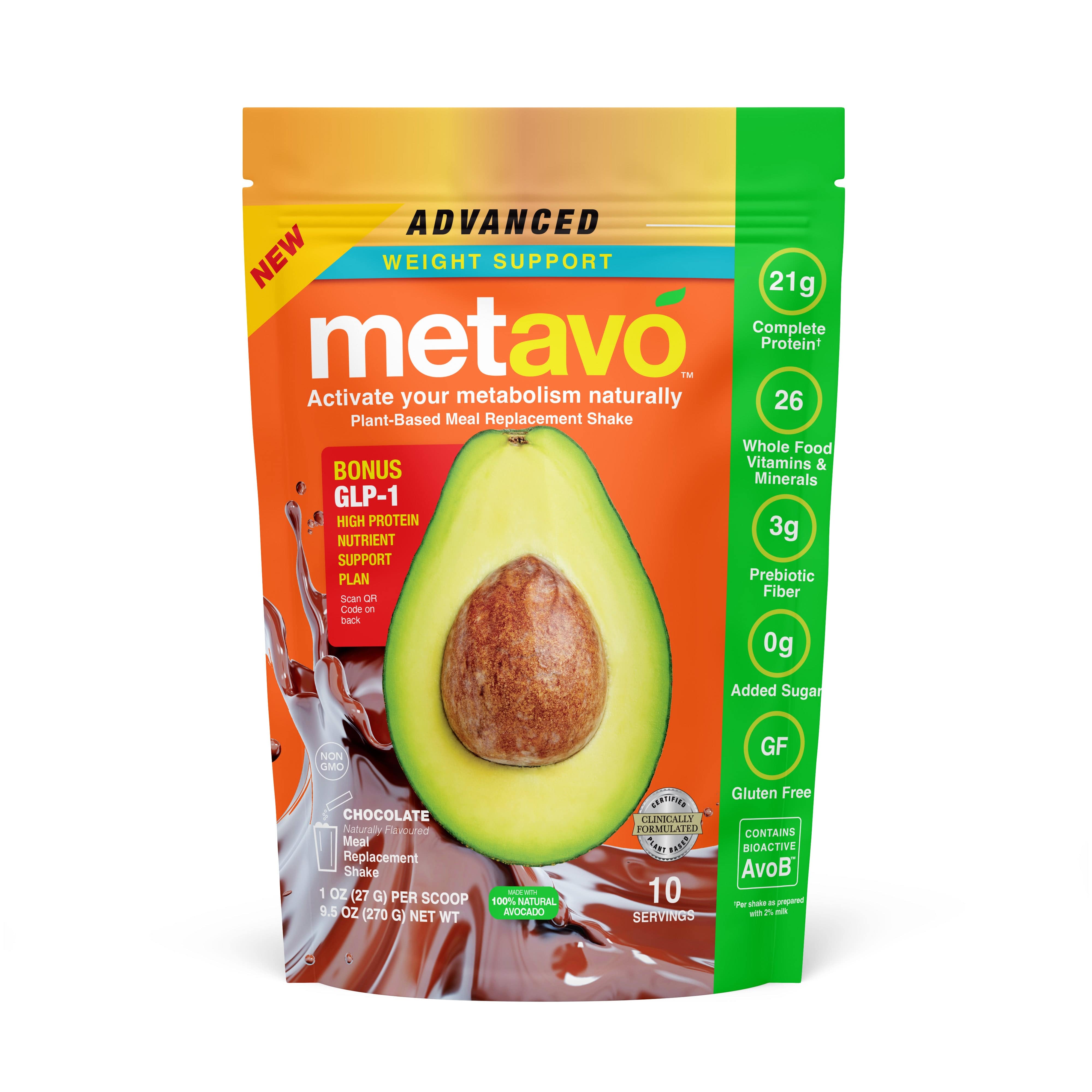 Metavo US Metavo GLP-1 Metavo Advanced GLP-1 Weight Support Meal Replacement Chocolate